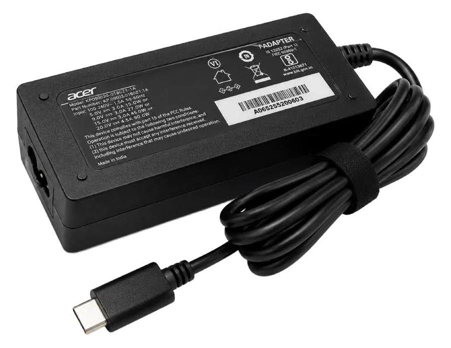 ACER TYPE  C 65 watt laptop charger  (Refurbised)